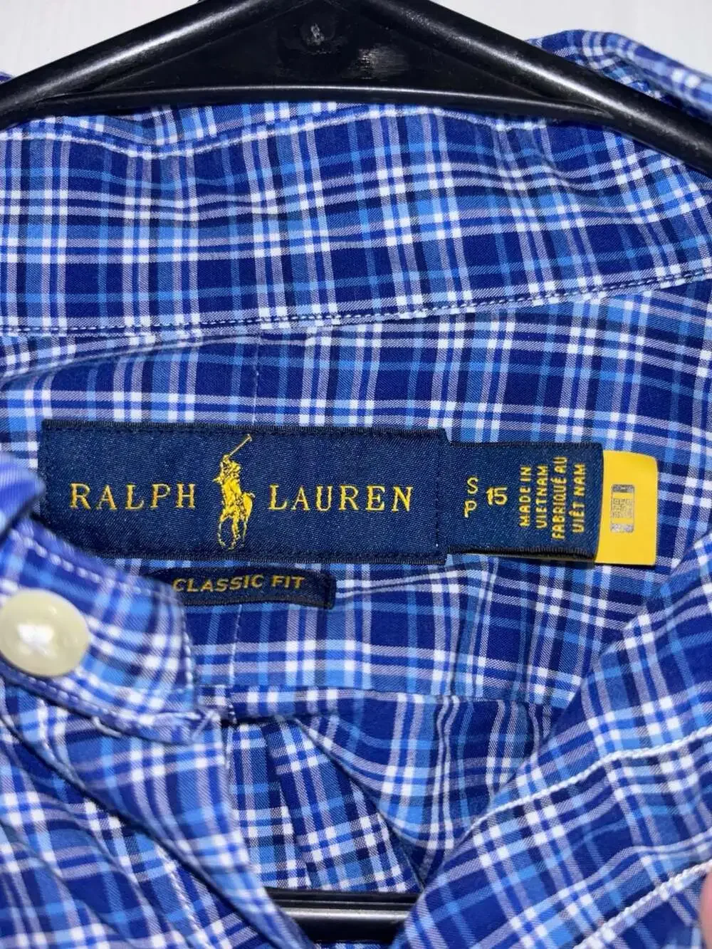 Polo Ralph Lauren Classic Fit Blue Plaid Long Sleeve Button Down Shirt
